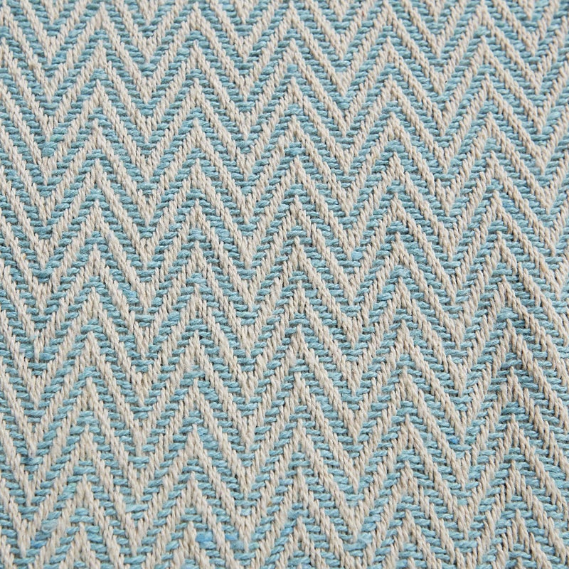 DII Woven Basic Tabletop Collection Chevron Table Runner, 15x72, Aqua - Image 2